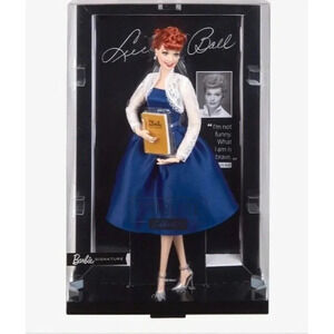 Mint Barbie Signature Lucille Ball Tribute Doll #GXL16 I Love Lucy w/Stand COA